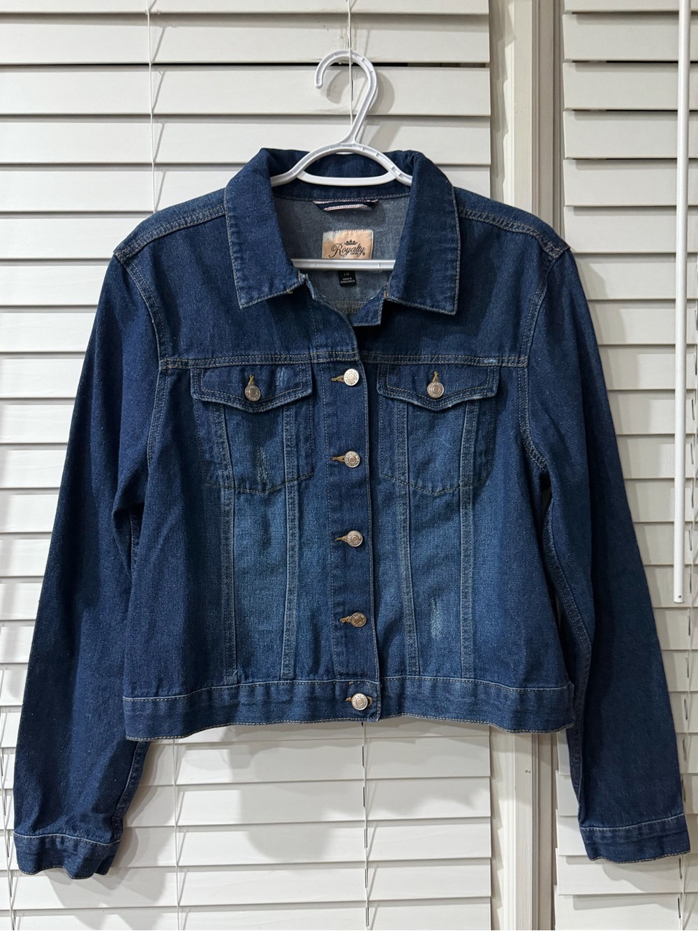 Dark Blue Denim Jacket Women 💙 Size Large!